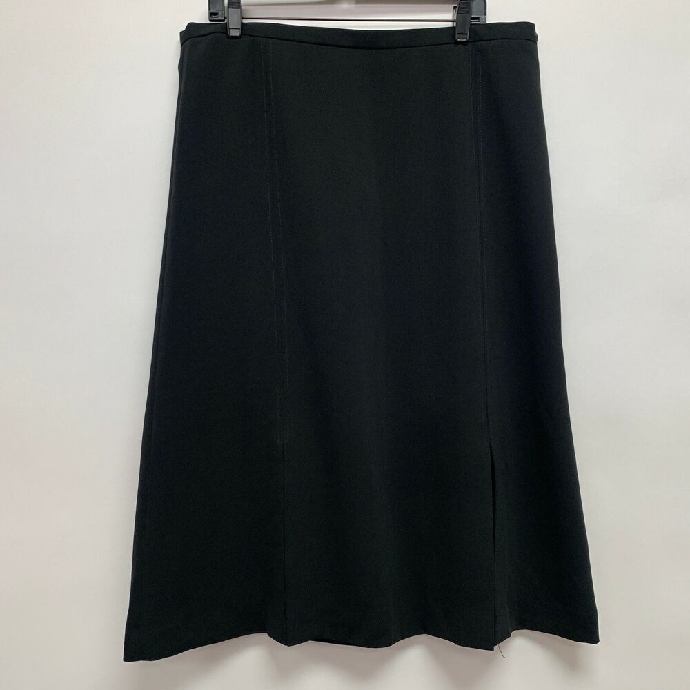 Windsmoor Women's Skirt X-Large‎ Black Slits NWT
